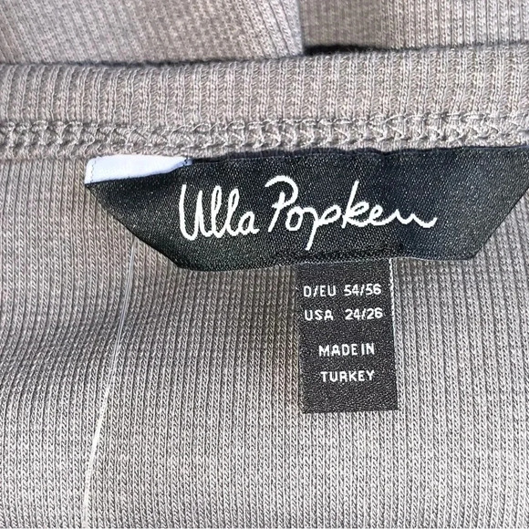 ULLA POPKEN Ribbed Tank Top Dark Gray Plus Size 24 26 NWT Sleeveless Shirt New - Picture 5 of 9